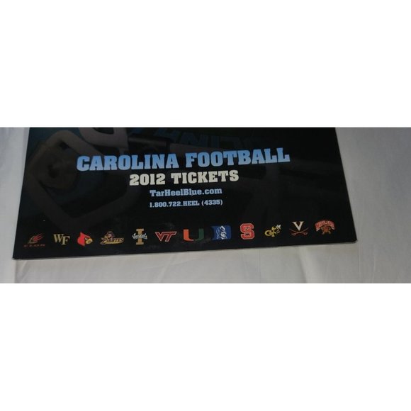 2012 UNC FOOTBALL ticket brochure NORTH CAROLINA TAR HEELS - Picture 2 of 7